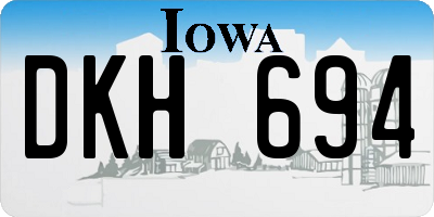 IA license plate DKH694