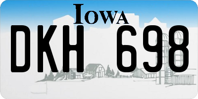 IA license plate DKH698