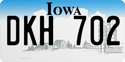IA license plate DKH702