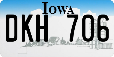 IA license plate DKH706