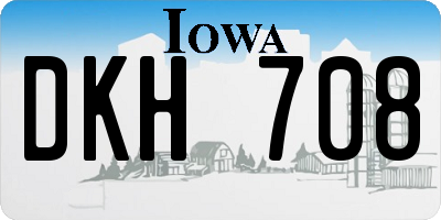 IA license plate DKH708