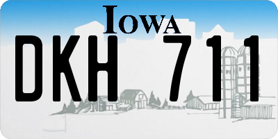 IA license plate DKH711
