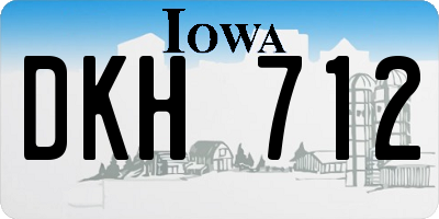 IA license plate DKH712