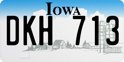 IA license plate DKH713