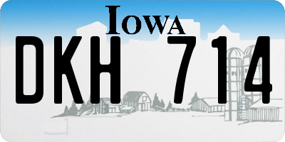 IA license plate DKH714