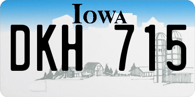 IA license plate DKH715