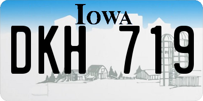 IA license plate DKH719
