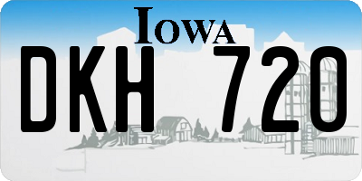 IA license plate DKH720