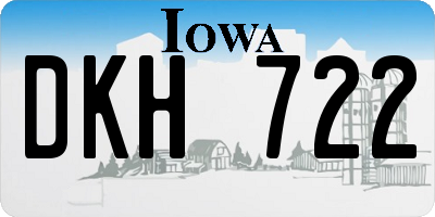 IA license plate DKH722