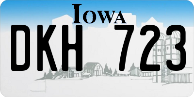 IA license plate DKH723