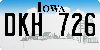 IA license plate DKH726