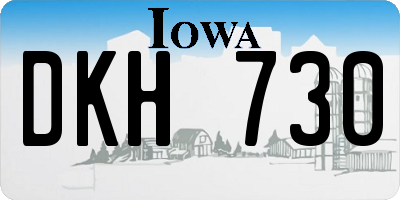 IA license plate DKH730
