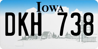 IA license plate DKH738