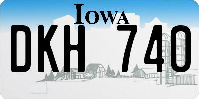 IA license plate DKH740