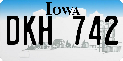 IA license plate DKH742