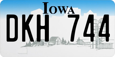 IA license plate DKH744