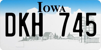 IA license plate DKH745