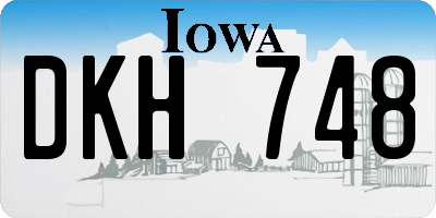 IA license plate DKH748