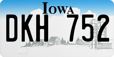 IA license plate DKH752