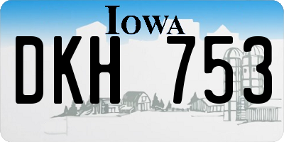 IA license plate DKH753