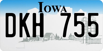 IA license plate DKH755