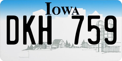IA license plate DKH759