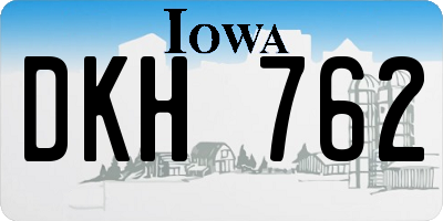 IA license plate DKH762