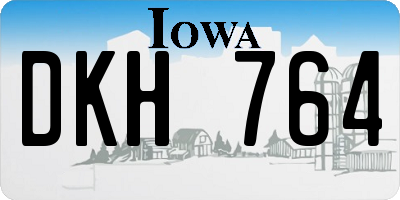 IA license plate DKH764