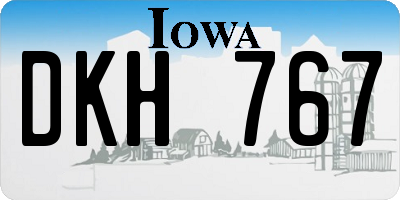 IA license plate DKH767
