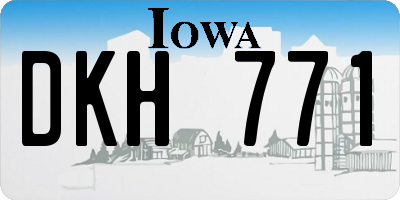 IA license plate DKH771