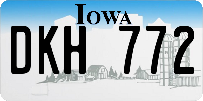 IA license plate DKH772