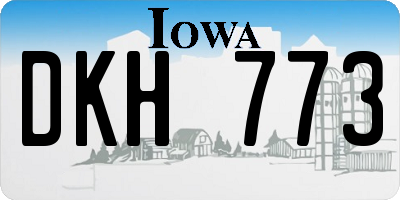 IA license plate DKH773