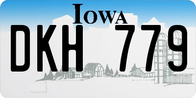 IA license plate DKH779