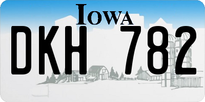 IA license plate DKH782