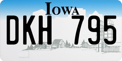 IA license plate DKH795
