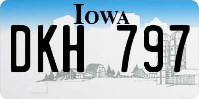 IA license plate DKH797