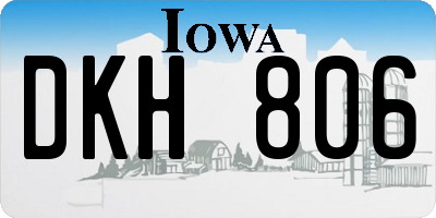 IA license plate DKH806