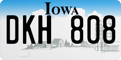 IA license plate DKH808
