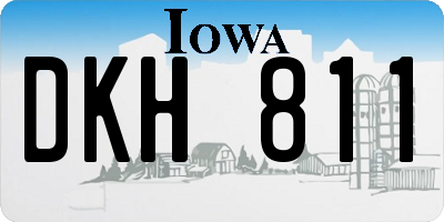 IA license plate DKH811