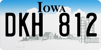 IA license plate DKH812
