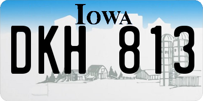 IA license plate DKH813