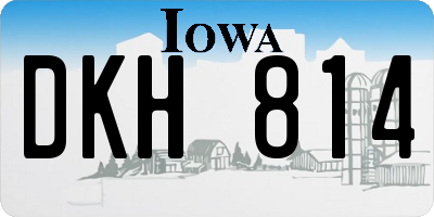 IA license plate DKH814
