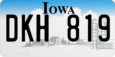IA license plate DKH819