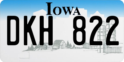 IA license plate DKH822