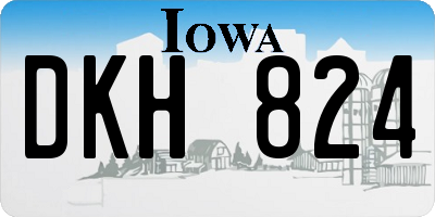 IA license plate DKH824