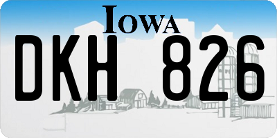 IA license plate DKH826