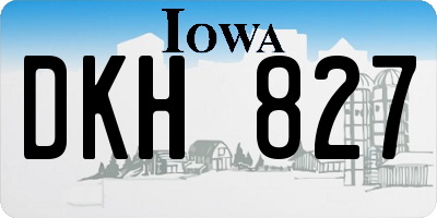 IA license plate DKH827