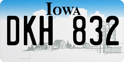 IA license plate DKH832