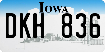 IA license plate DKH836
