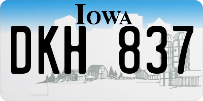 IA license plate DKH837